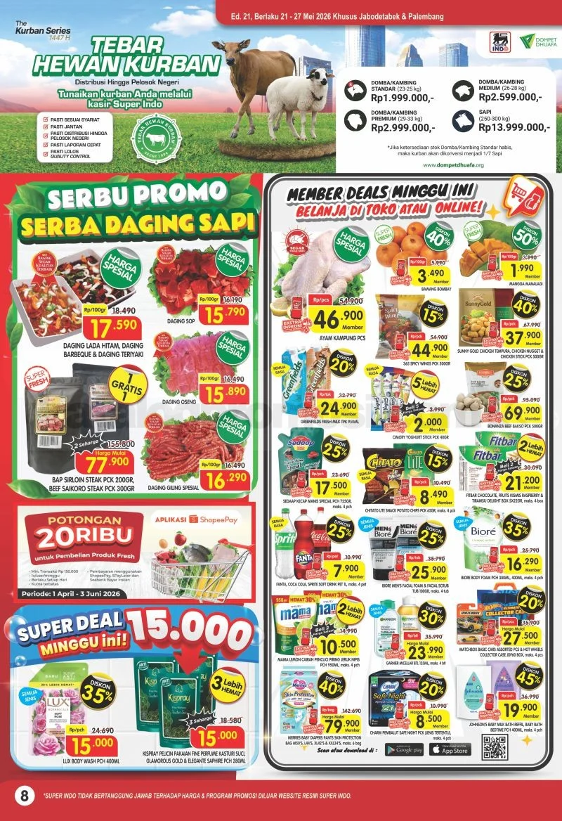 Superindo: Promo Super Hemat 21-27 Mei 2026, Belanja Hemat Mingguan!
