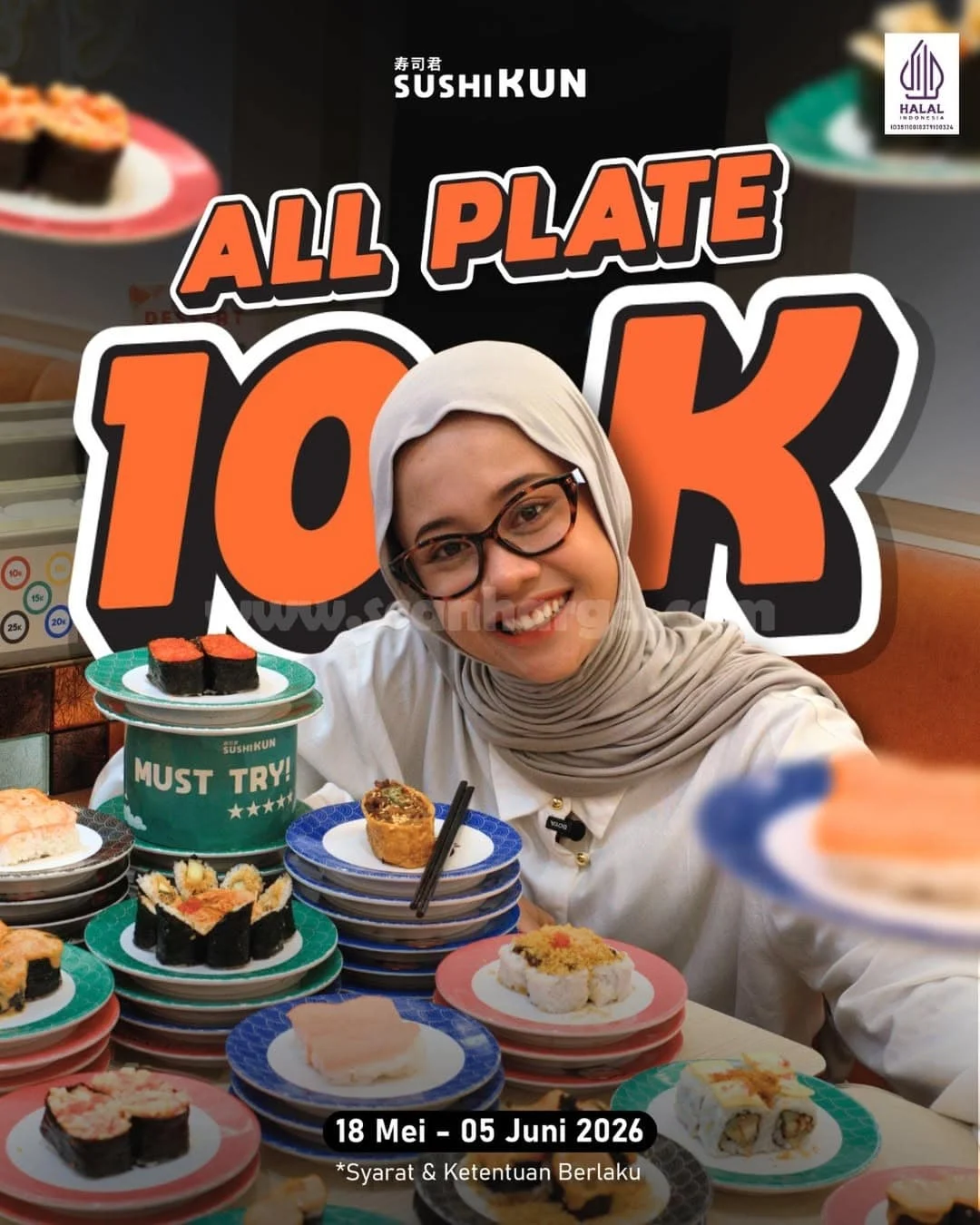 Sushi Kun Tawarkan All Plate Cuma Rp 10 Ribu!