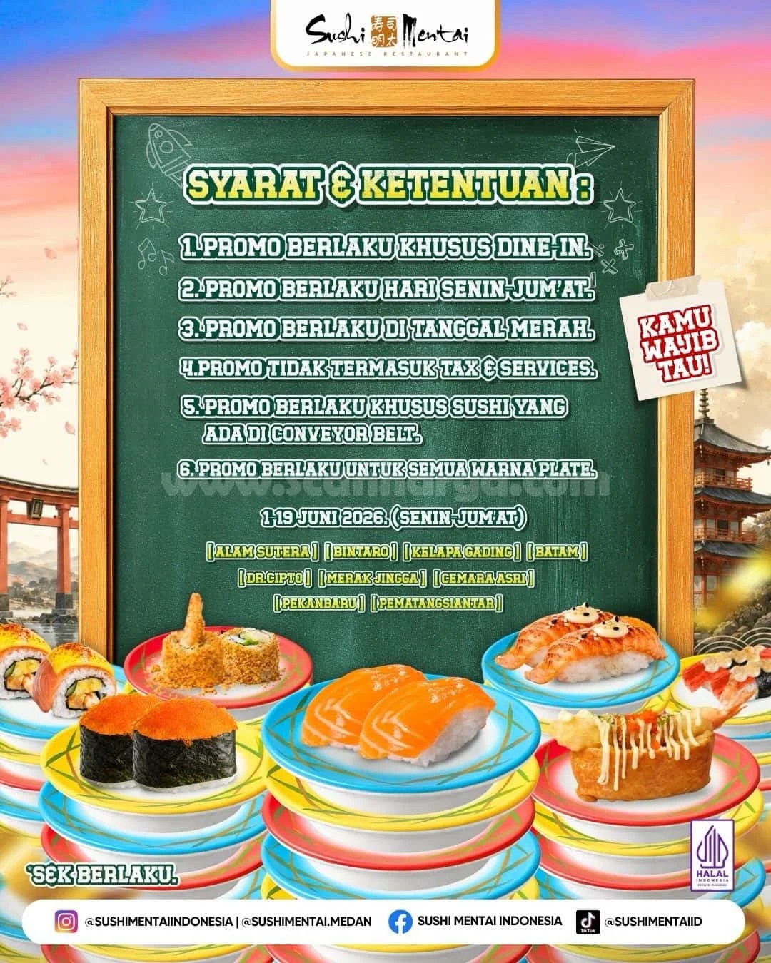 Sushi Mentai: Liburan Sekolah Seru, Sushi Murah Meriah!