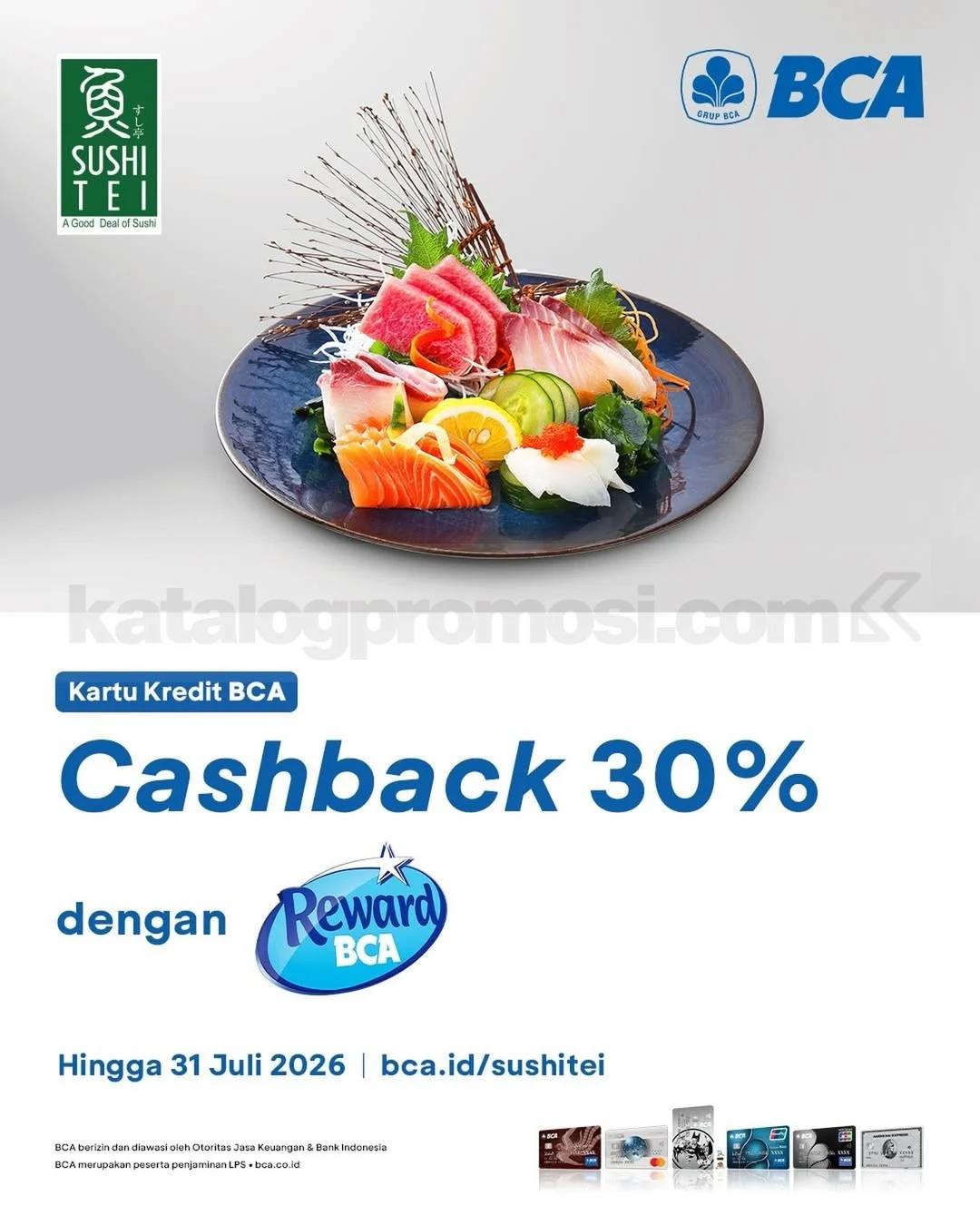 Sushi Tei & BCA: Cashback 30% Nikmatnya Makan Sushi Lebih Hemat!