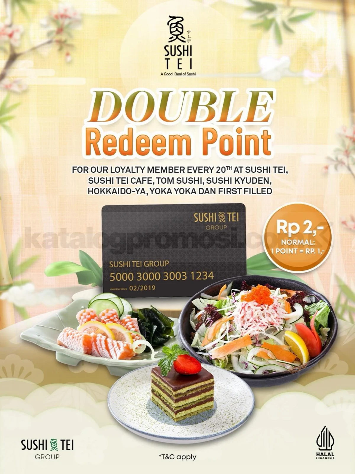 Sushi Tei: Double Redeem Poin Hanya 1 Hari, 20 Mei 2026!