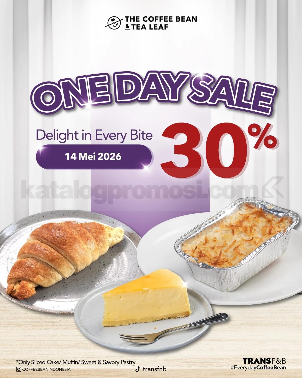 The Coffee Bean: Diskon 30% Kue & Pastry 14 Mei 2026