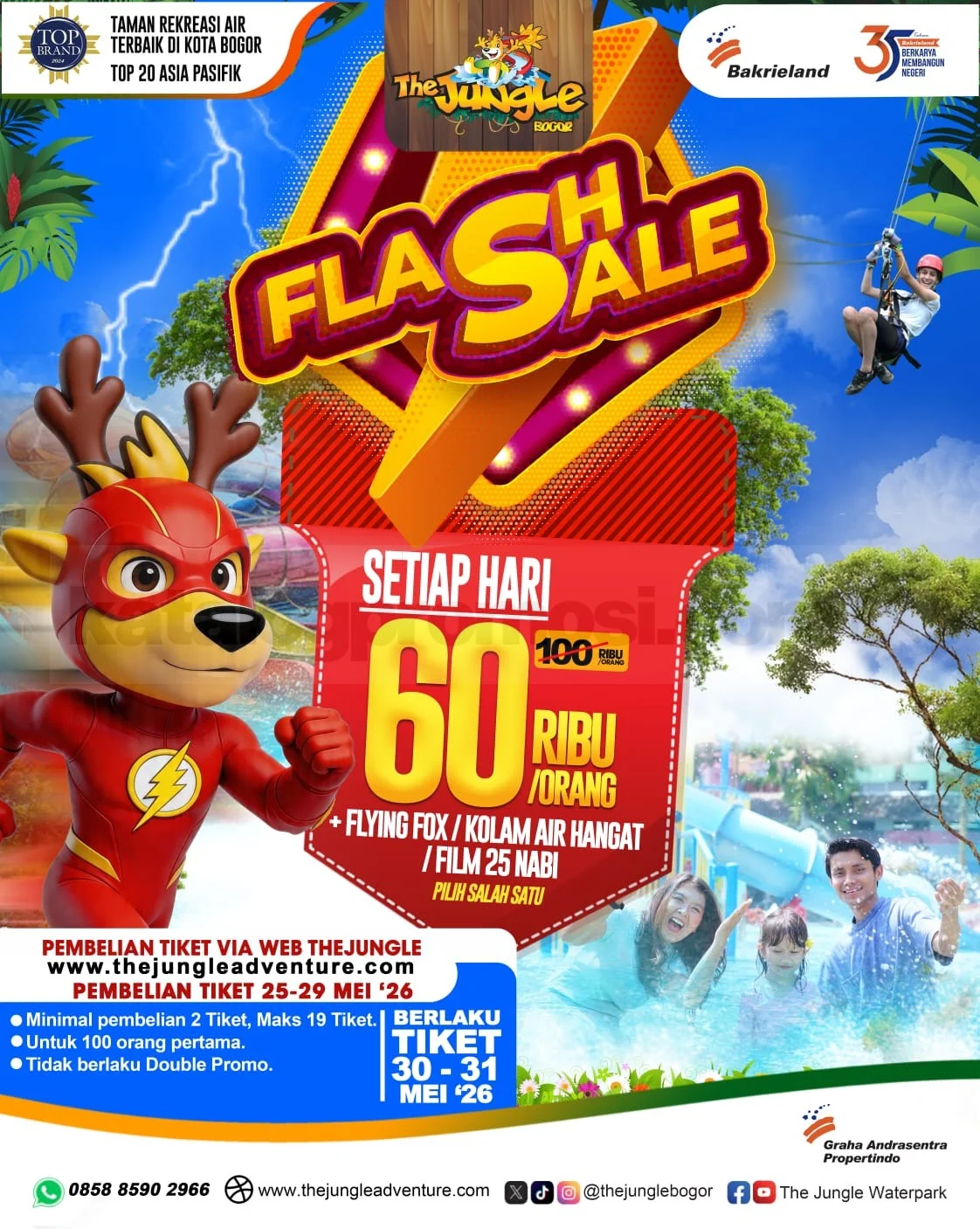 The Jungle Adventure: Flash Sale Tiket Rp 60.000 & Bonus Seru!