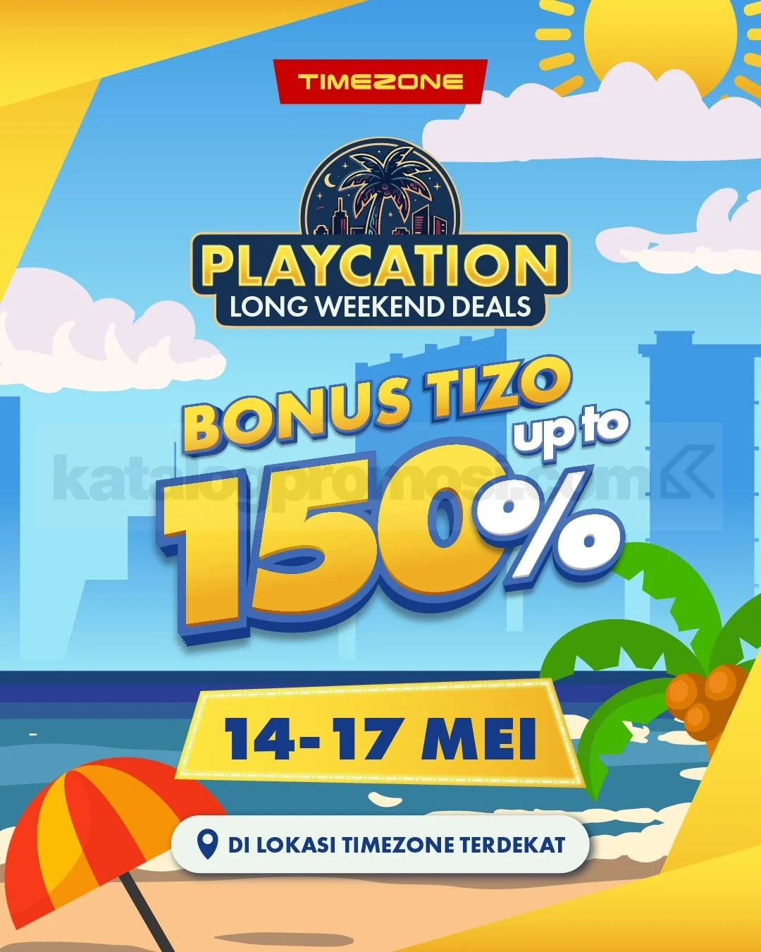 Timezone Tawarkan Bonus Tizo 150% di Long Weekend Mei