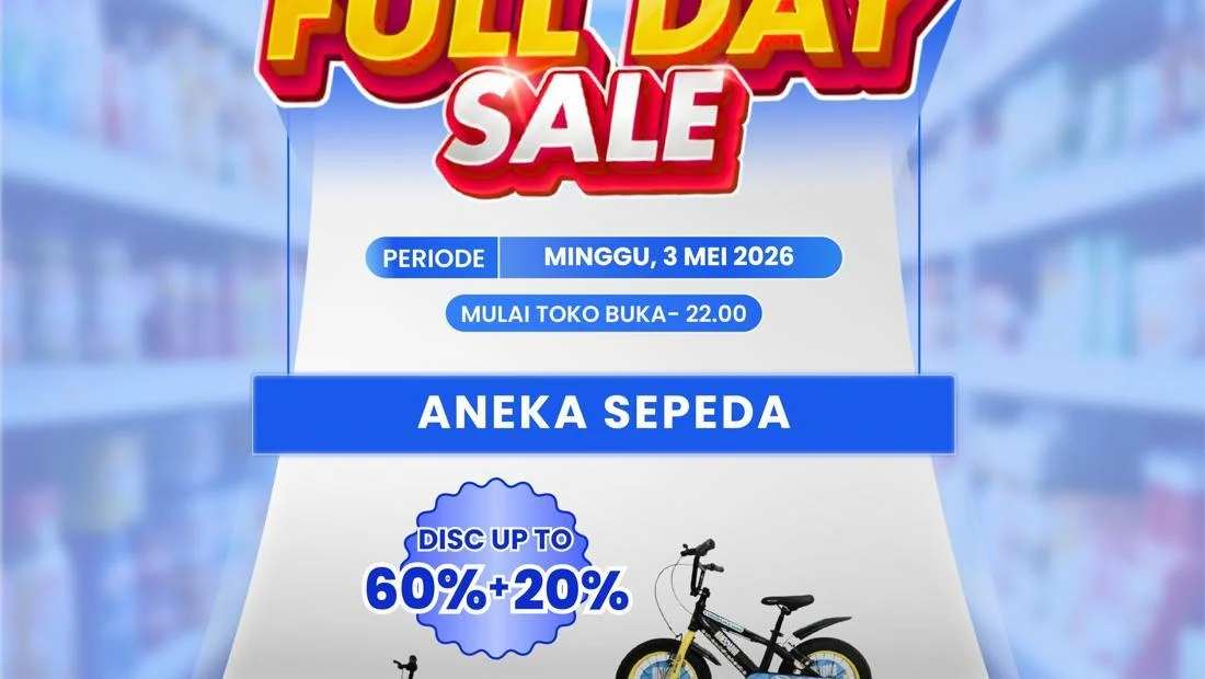 Transmart Full Day Sale: Diskon Gede Aneka Sepeda & Produk Lain