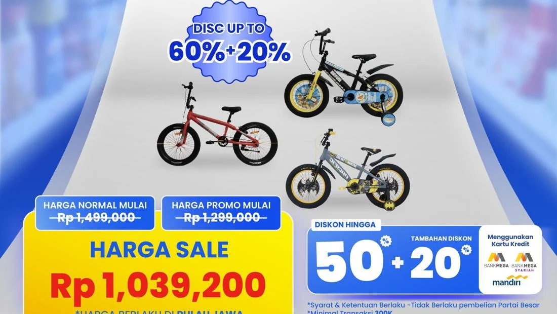 Transmart Full Day Sale: Diskon Sepeda Menggiurkan Minggu Ini