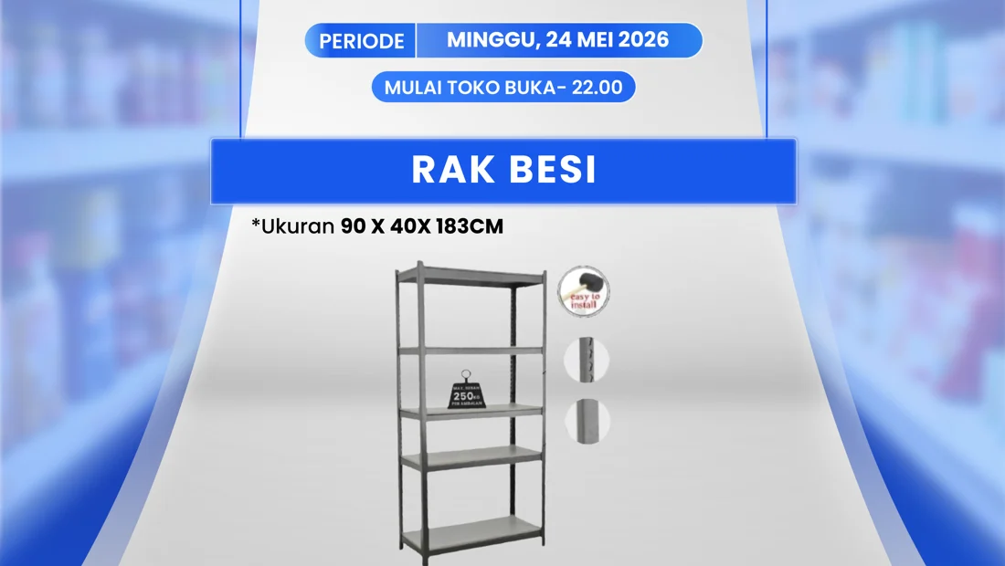 Transmart Full Day Sale Tawarkan Diskon Menggiurkan, Rak Besi Turun Jutaan Rupiah