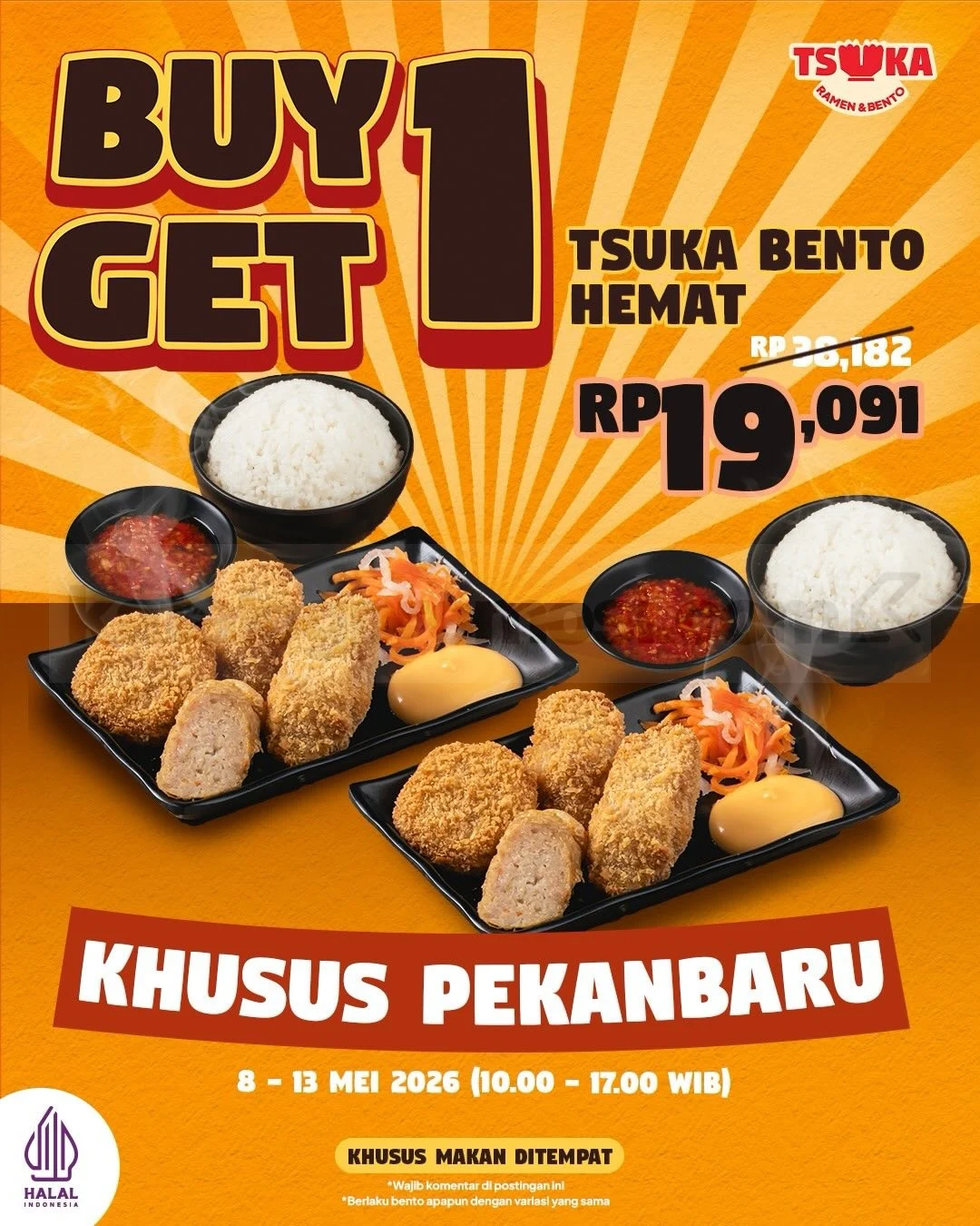 Tsuka Ramen Pekanbaru: Beli 1 Gratis 1 Bento Viral!