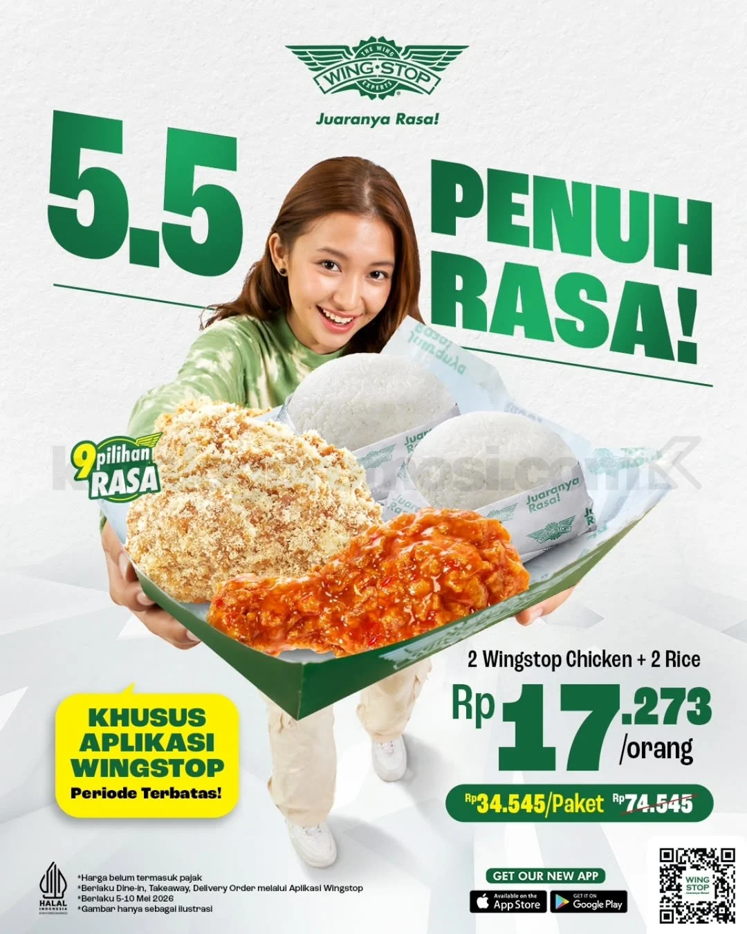 Wingstop Tawarkan Paket Hemat Berdua Rp 17 Ribuan!