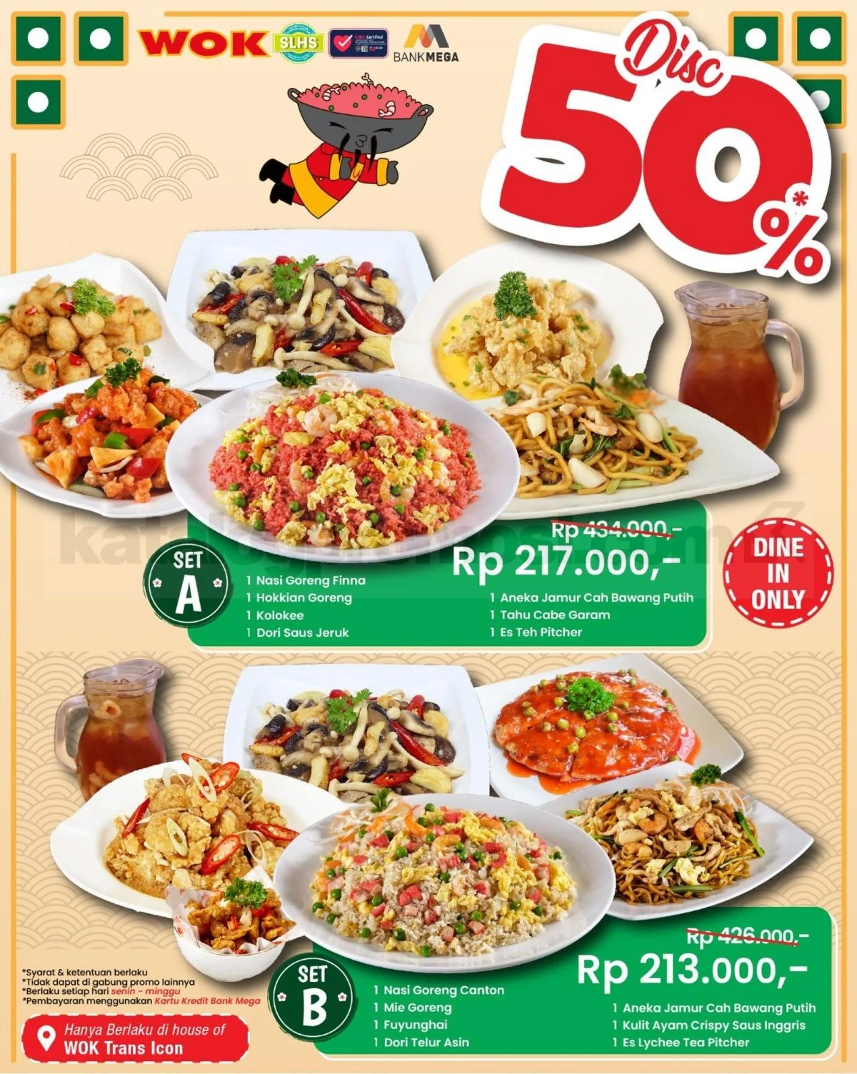 WOK Restaurant: Diskon 50% Hingga Juni 2026