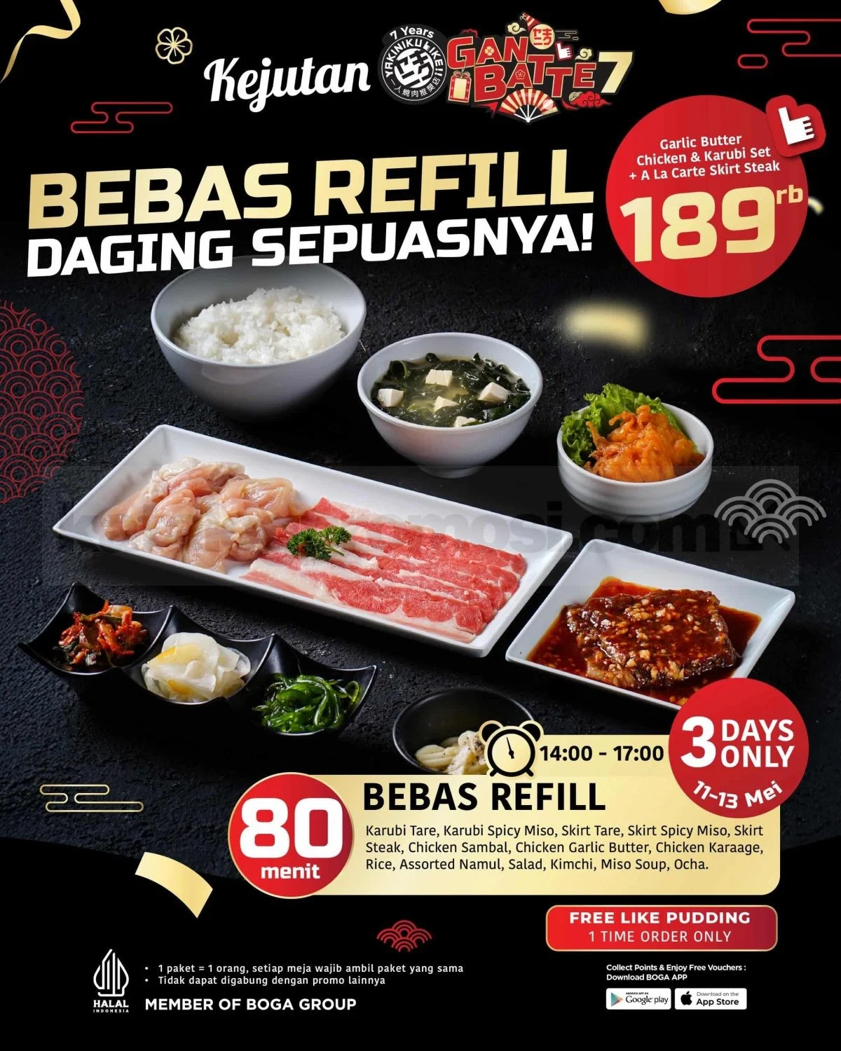Yakiniku Like: Promo Bebas Refill Daging Sepuasnya!