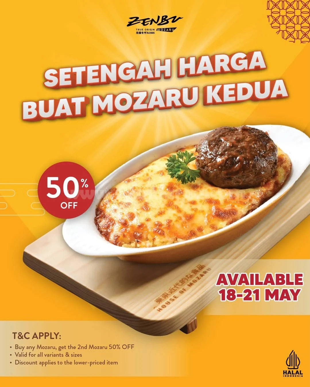 Zenbu Resto: Diskon 50% Mozaru Kedua, Manfaatkan Segera!