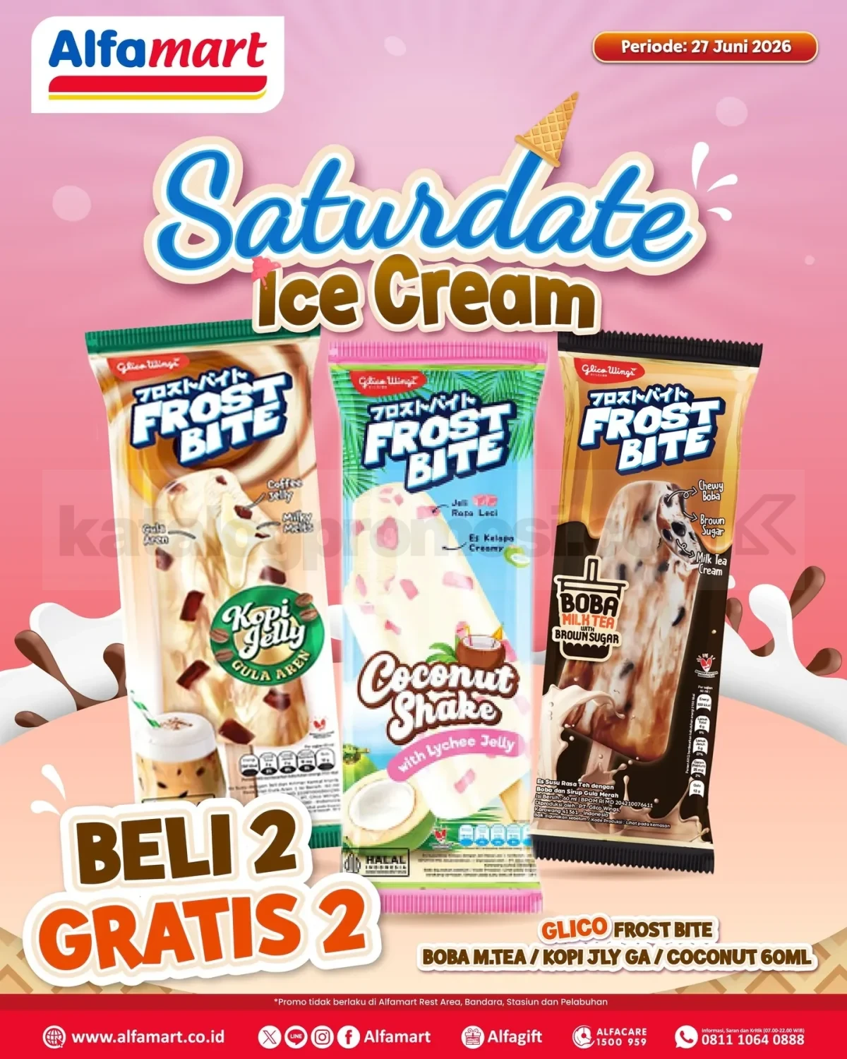 Alfamart Tawarkan Es Krim Glico Gratis di 27 Juni 2026