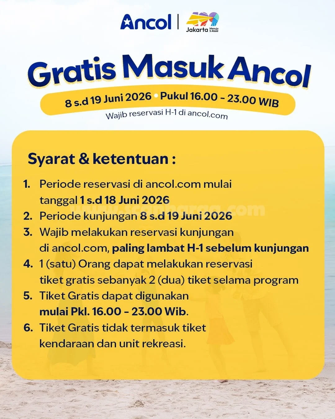 Ancol Gratis Tiket HUT Jakarta 499 Juni Ini!