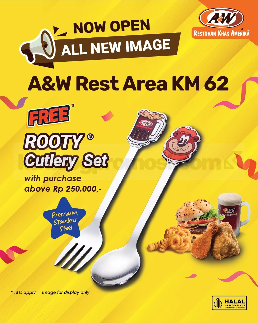 A&W Bagikan Free Cutlery Set di Rest Area KM 62 Cikampek