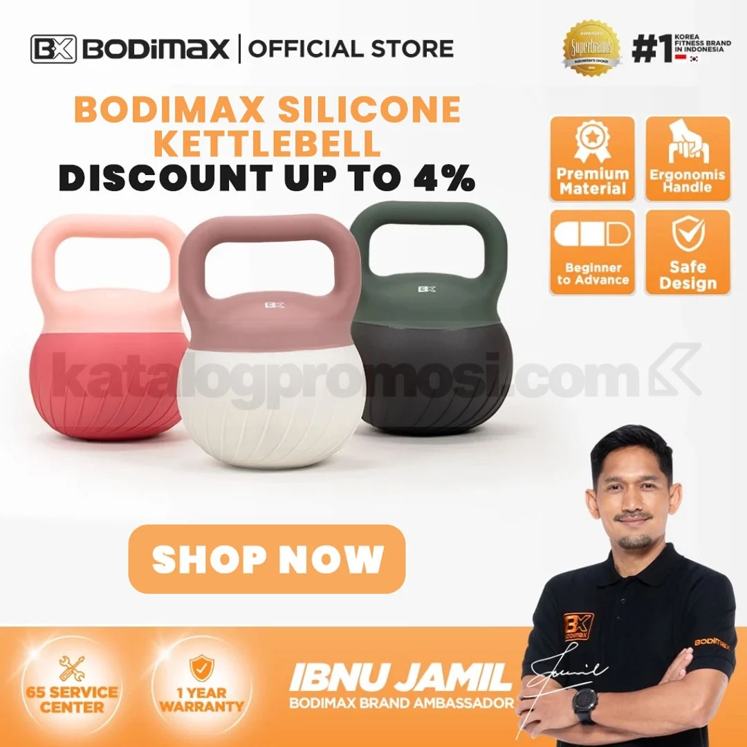 Bodimax Silicone Kettlebell: Diskon 4% & Garansi 1 Tahun!