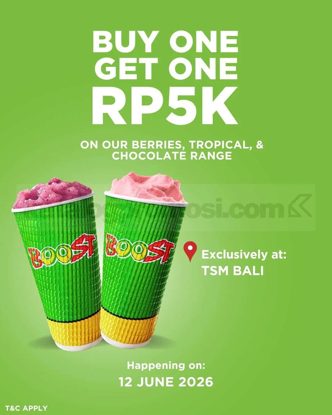 Boost Juice TSM Bali: Beli 1 Gratis 1 Hanya 12 Juni!