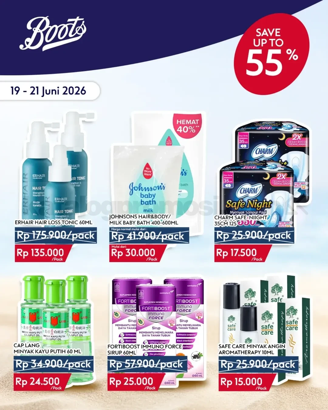 Boots Weekend Blast: Diskon 55% & BOGO Mulai 19 Juni!