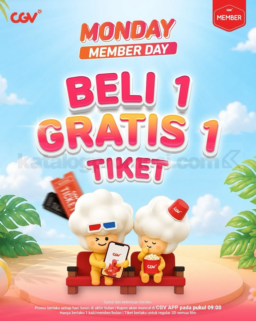 CGV Tawarkan Promo Buy 1 Get 1 Tiket Bioskop, Hanya 29 Juni 2026