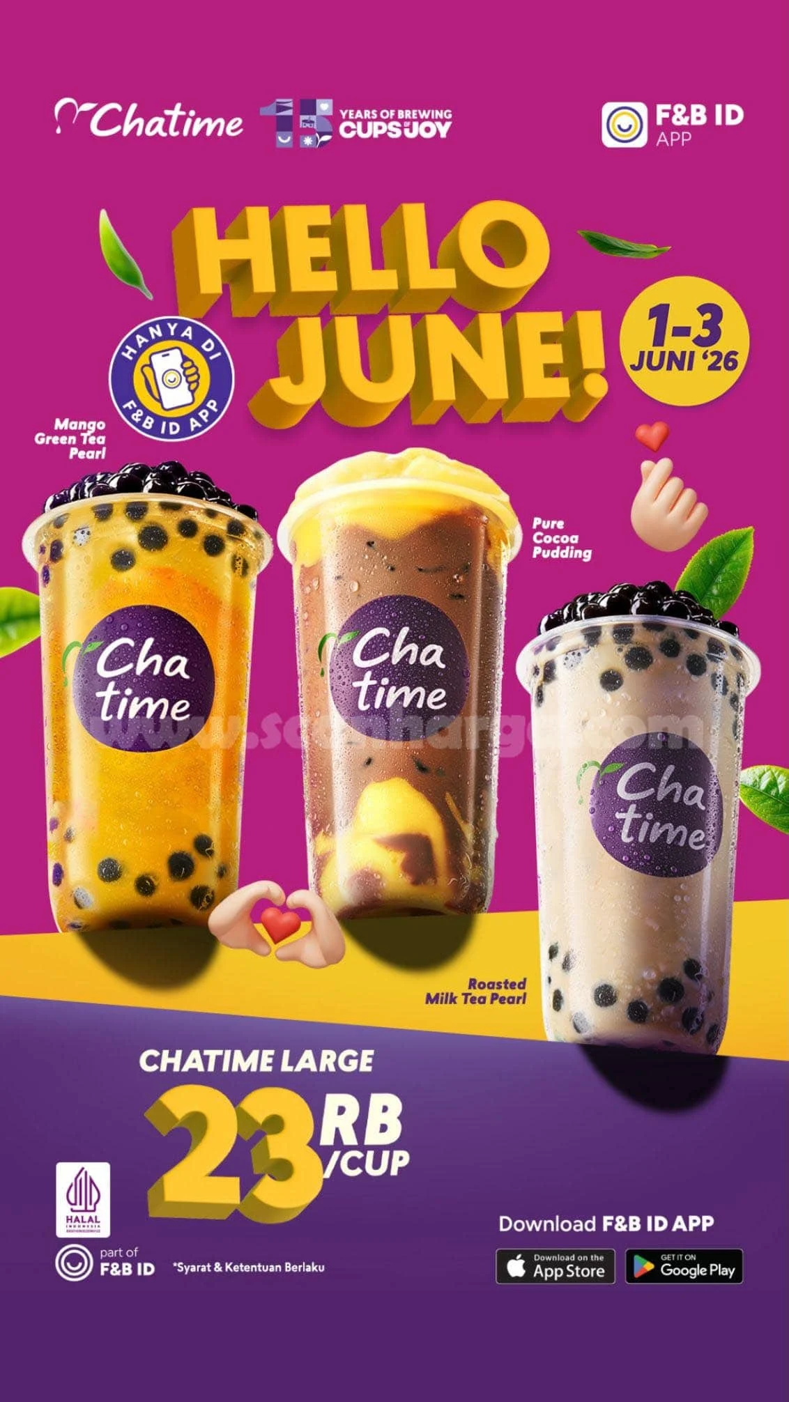Chatime Hello June: Minuman Large Rp 23 Ribu!