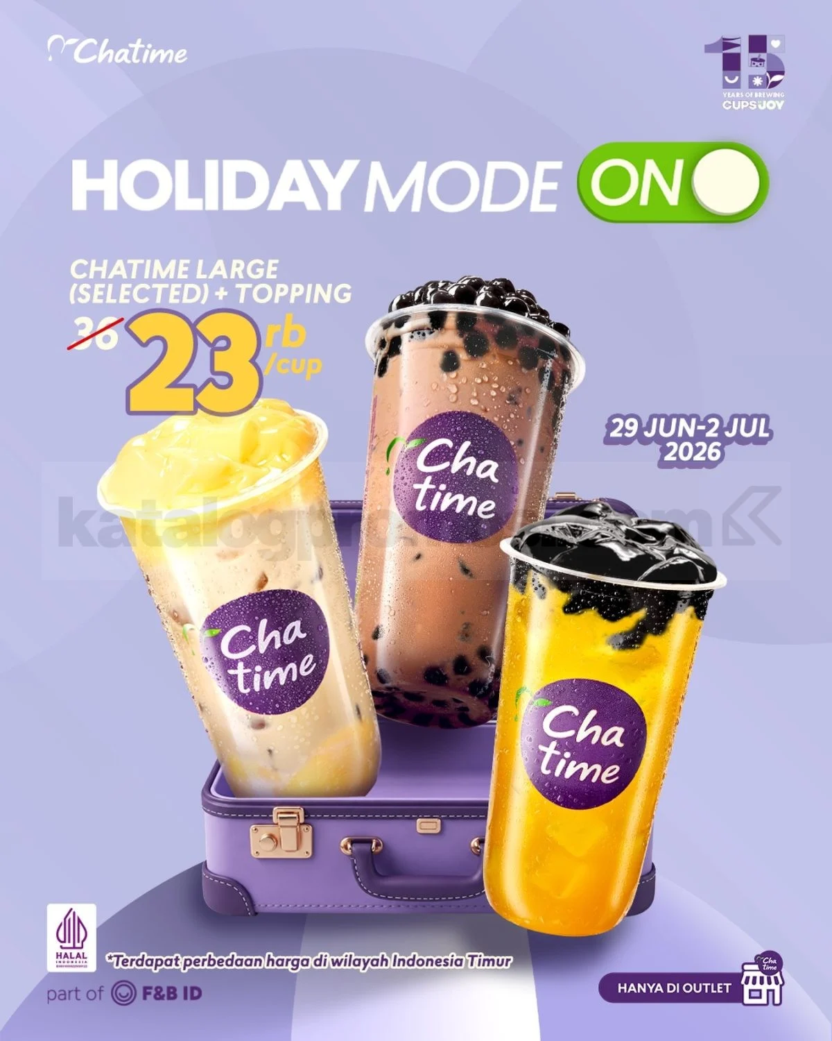 Chatime Tawarkan Promo Liburan Sekolah Hemat Rp23.000