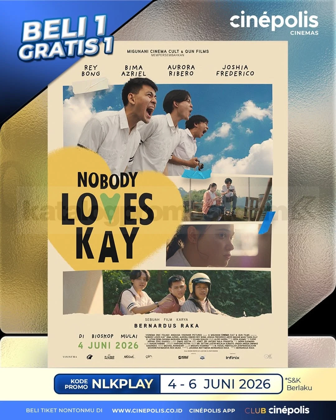 Cinépolis: Beli 1 Gratis 1 Tiket "Nobody Loves Kay" Mulai 4 Juni!