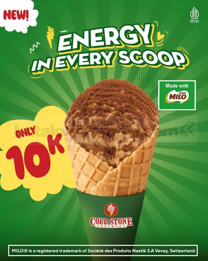 Cold Stone Tawarkan Es Krim Milo Rp 10.000 di Jakarta