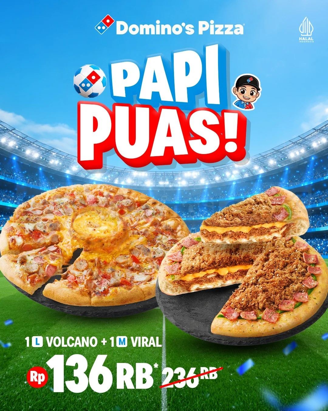 Domino's Tawarkan 2 Pizza Rp 136 Ribu, Hemat Rp 100 Ribu