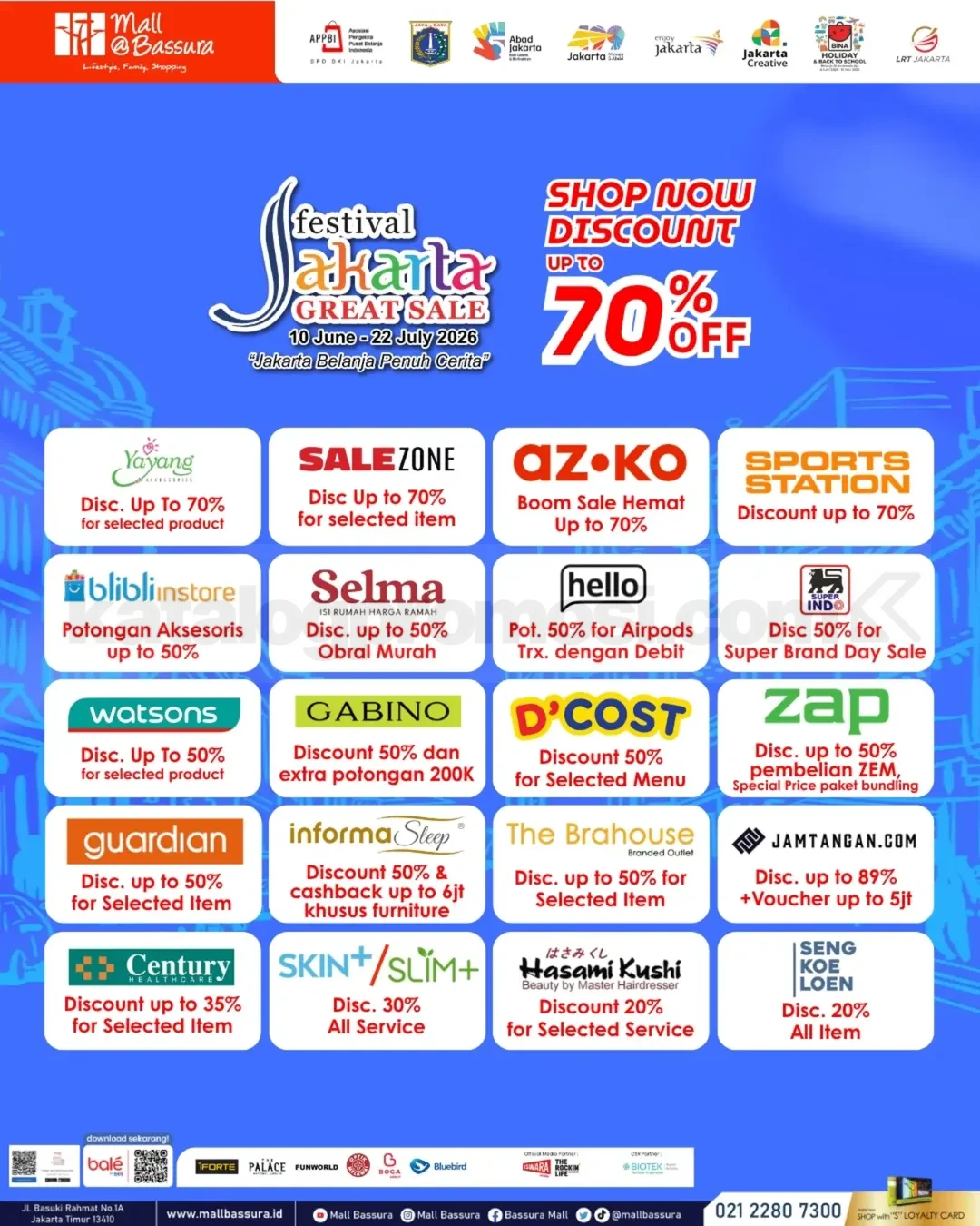 Festival Jakarta Great Sale 2026 Hadir di Mall@Bassura dengan Diskon & Hadiah Menarik