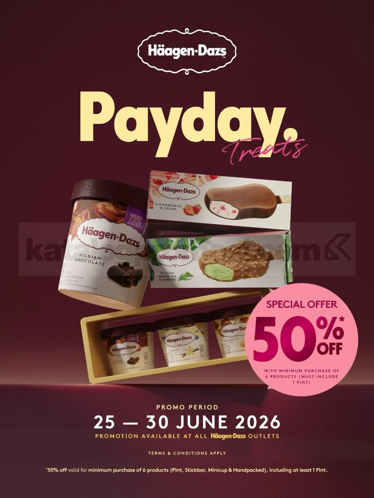 Haagen-Dazs Payday Treats: Diskon 50% Es Krim Premium!