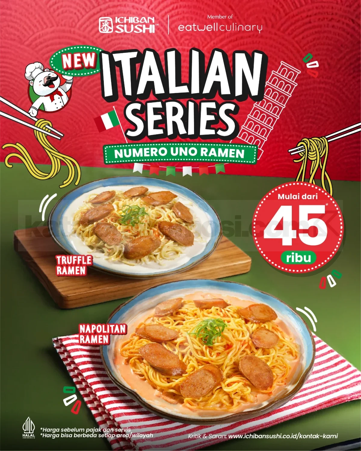 Ichiban Sushi Hadirkan Italian Ramen Unik Mulai Rp 45.000