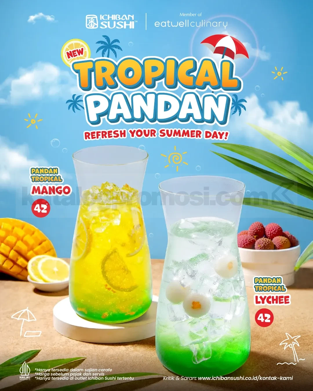 Ichiban Sushi Hadirkan Minuman Tropis Segar Rp 42.000