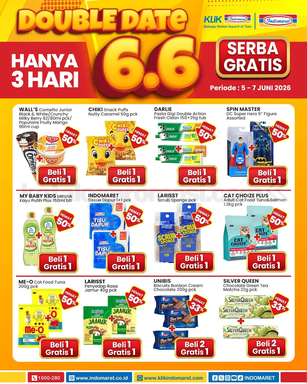 Indomaret Gelar Promo 6.6: Beli 1 Gratis 1 untuk Produk Pilihan