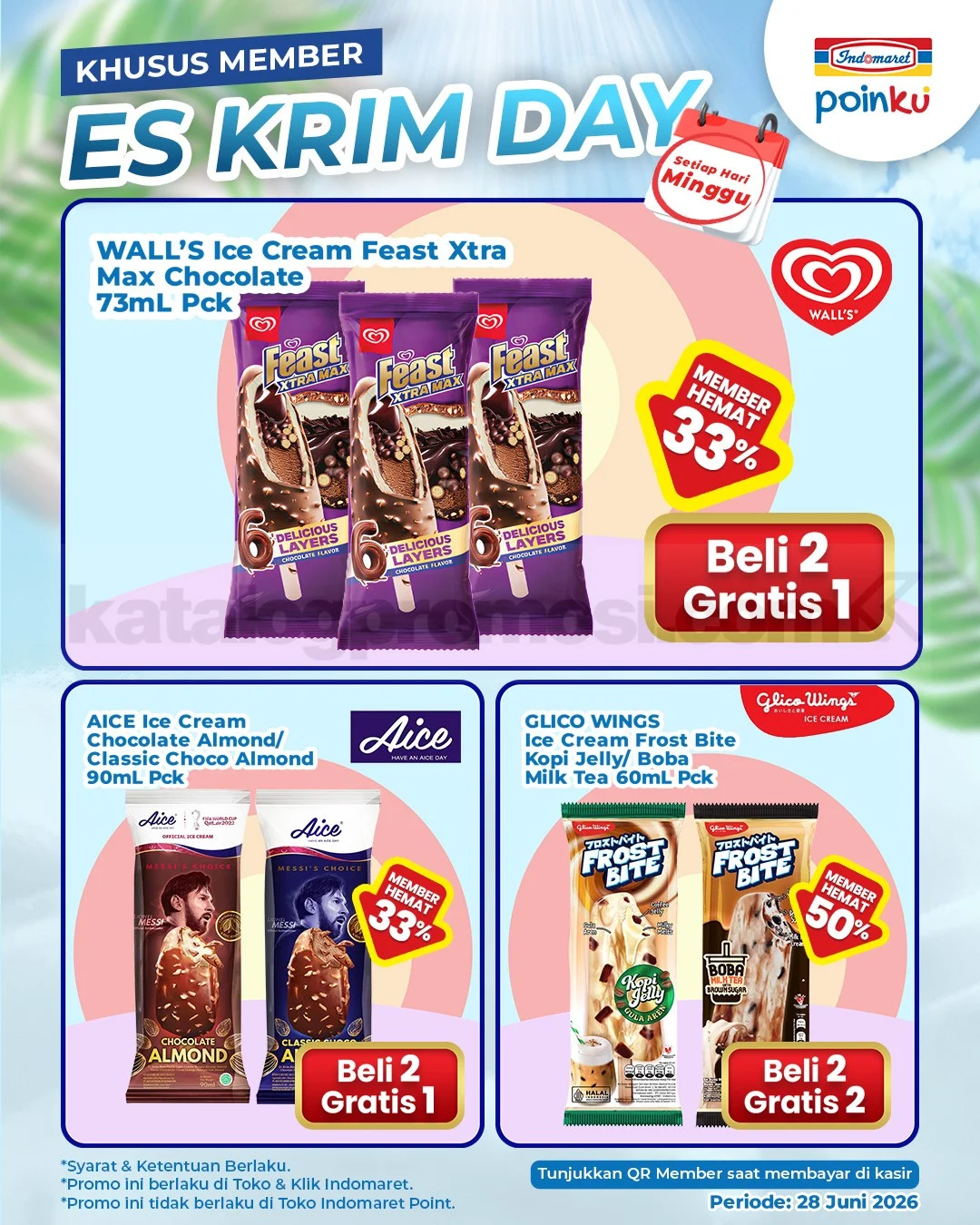 Indomaret: Promo Es Krim Spesial 28 Juni 2026 untuk Member