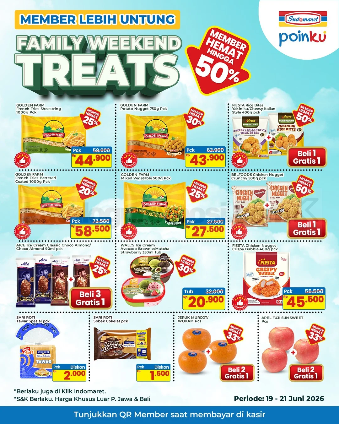 Indomaret: Promo Family Weekend Treats 19-21 Juni 2026!
