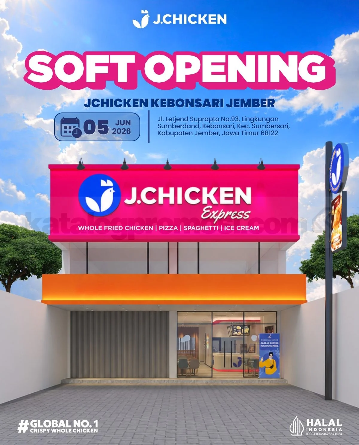 J.Chicken Jember: Promo Soft Opening Berhadiah Ice Cream Gratis