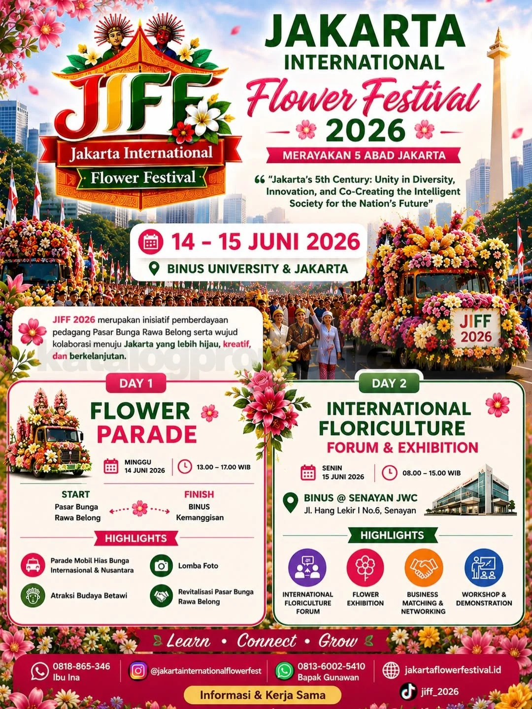 JIFF 2026: Pesta Bunga & Florikultura di Jakarta