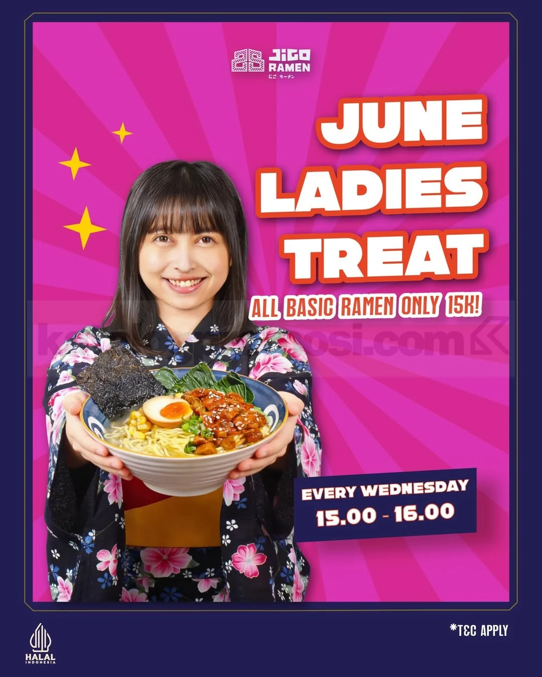 Jigo Ramen Tawarkan Promo Ramen Rp 15 Ribu untuk Wanita di Bulan Juni