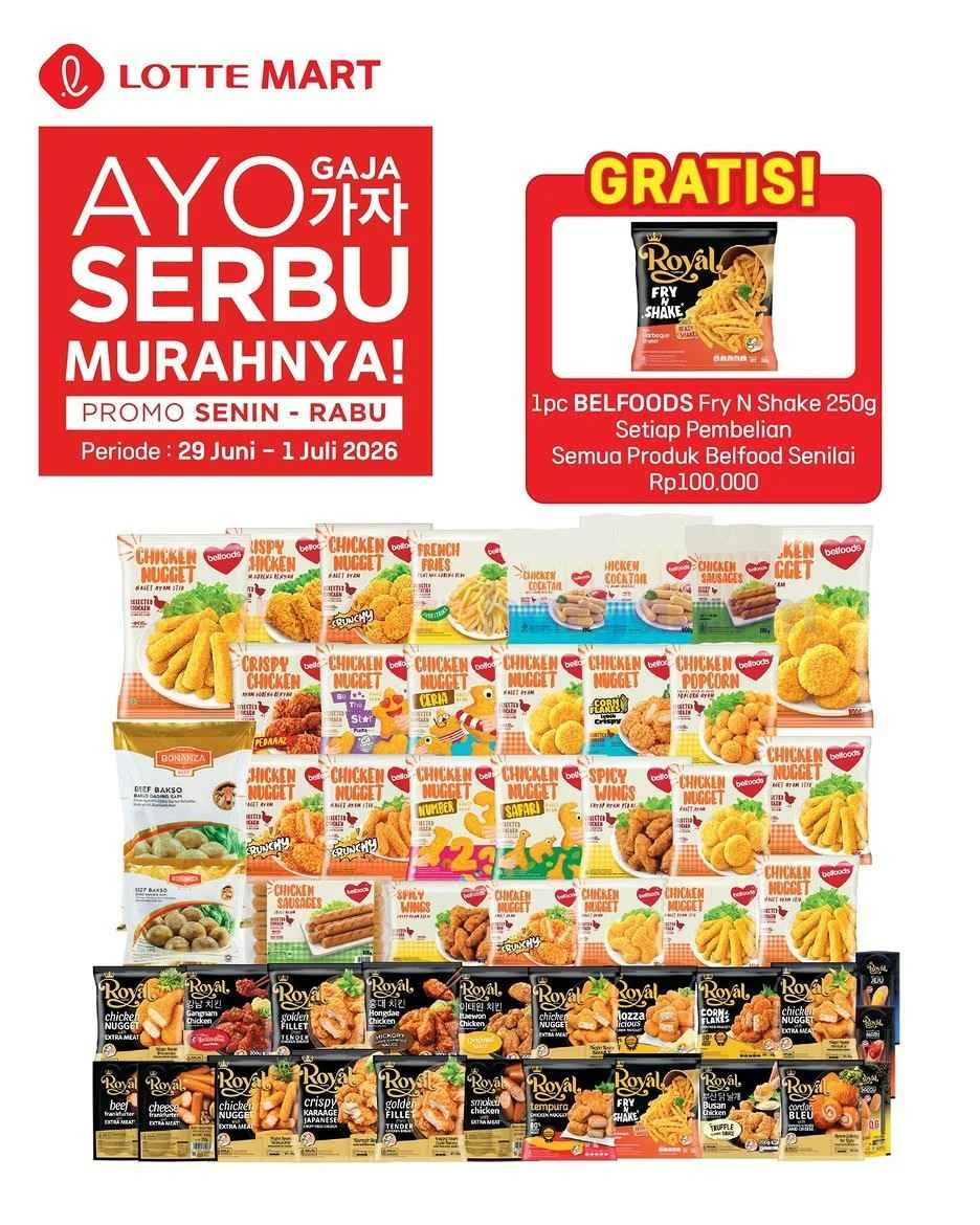 LOTTEMART Serbu Weekday: Diskon Heboh 29 Juni - 1 Juli 2026