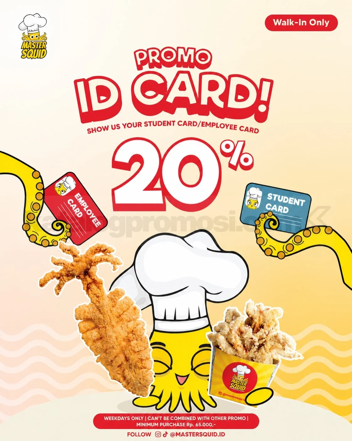 Master Squid: Diskon 20% Pelajar & Karyawan Weekdays!