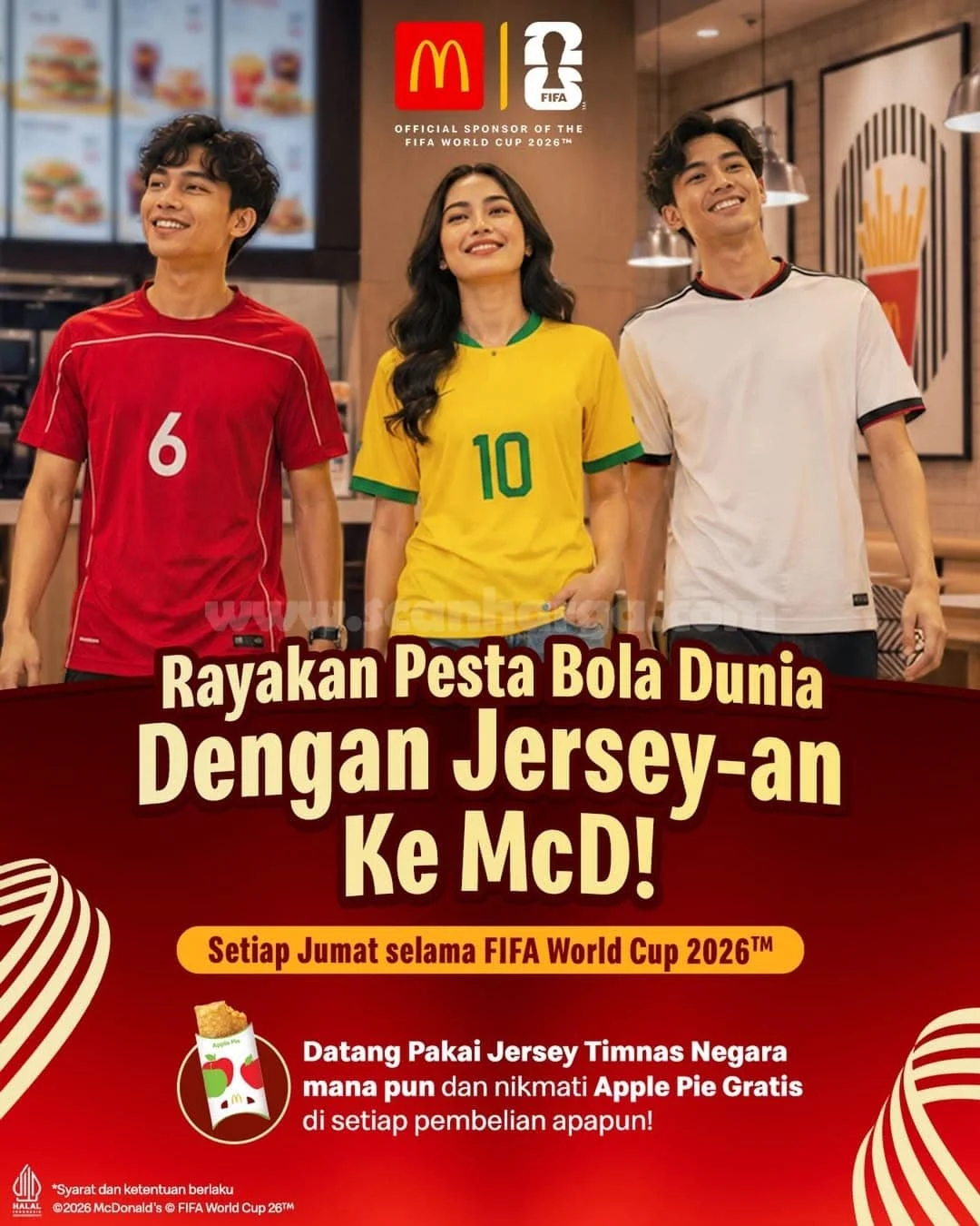 McD Tebar Promo Jersey, Gratis Apple Pie World Cup