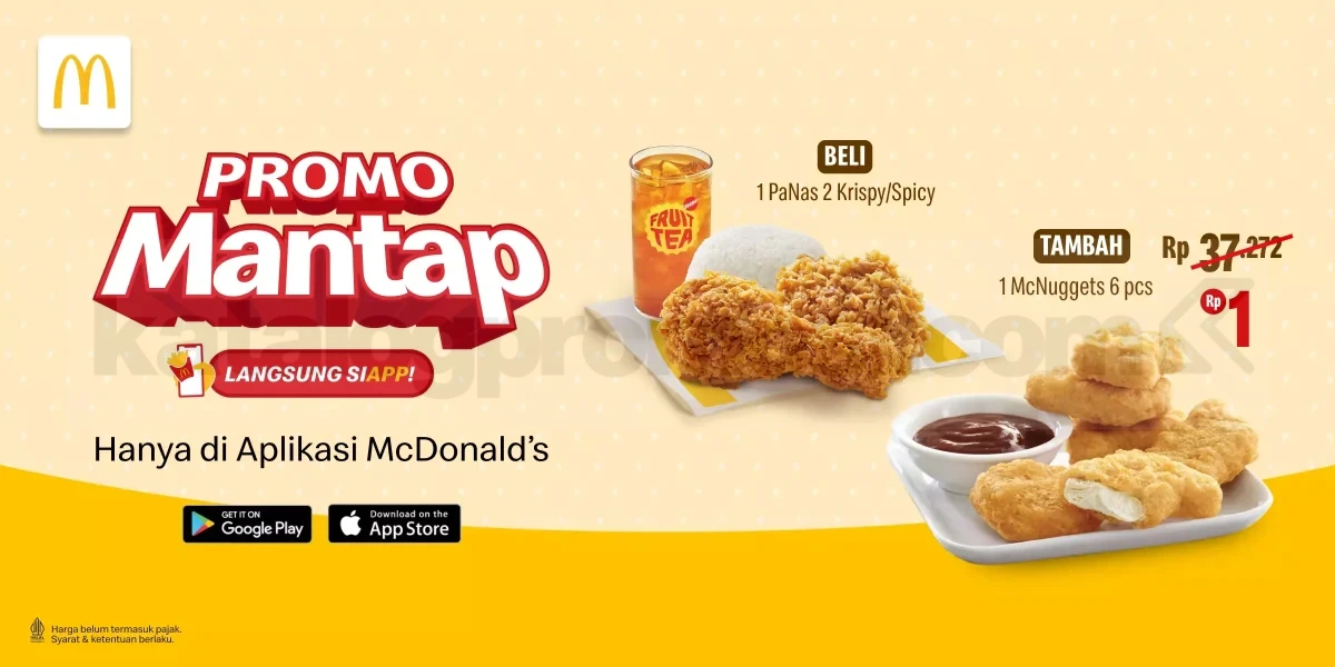 McNuggets Rp 1 Setiap Sabtu di McD via Aplikasi Hingga 2026