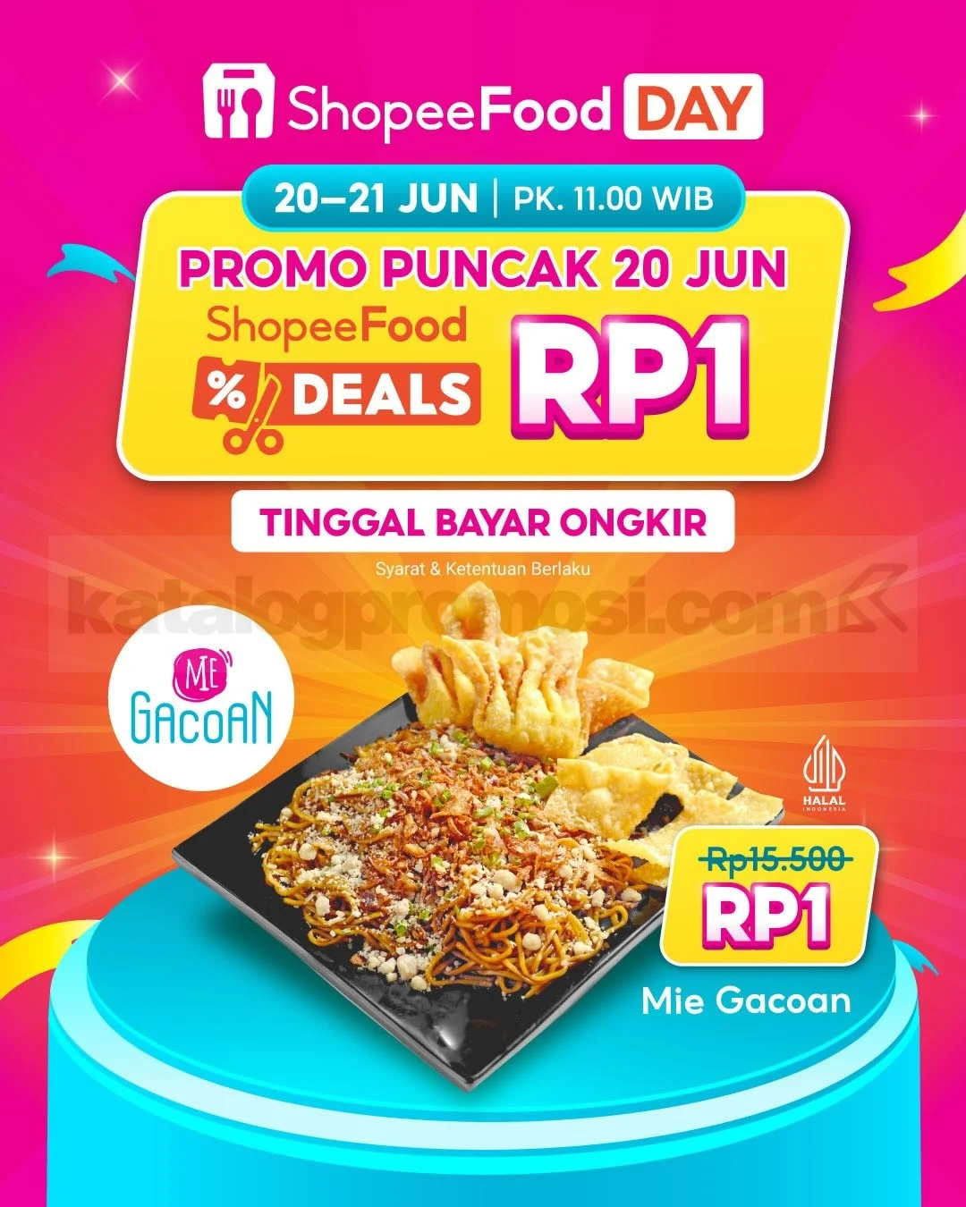 Mie Gacoan Rp1 di ShopeeFood: Promo Hemat 20-21 Juni 2026!