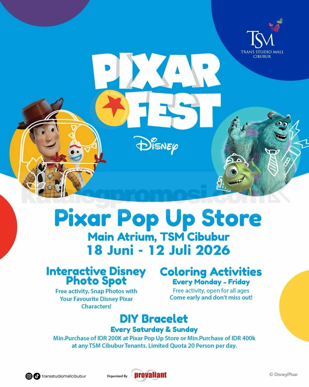 Pixar Fest 2026: Liburan Seru di TSM Cibubur