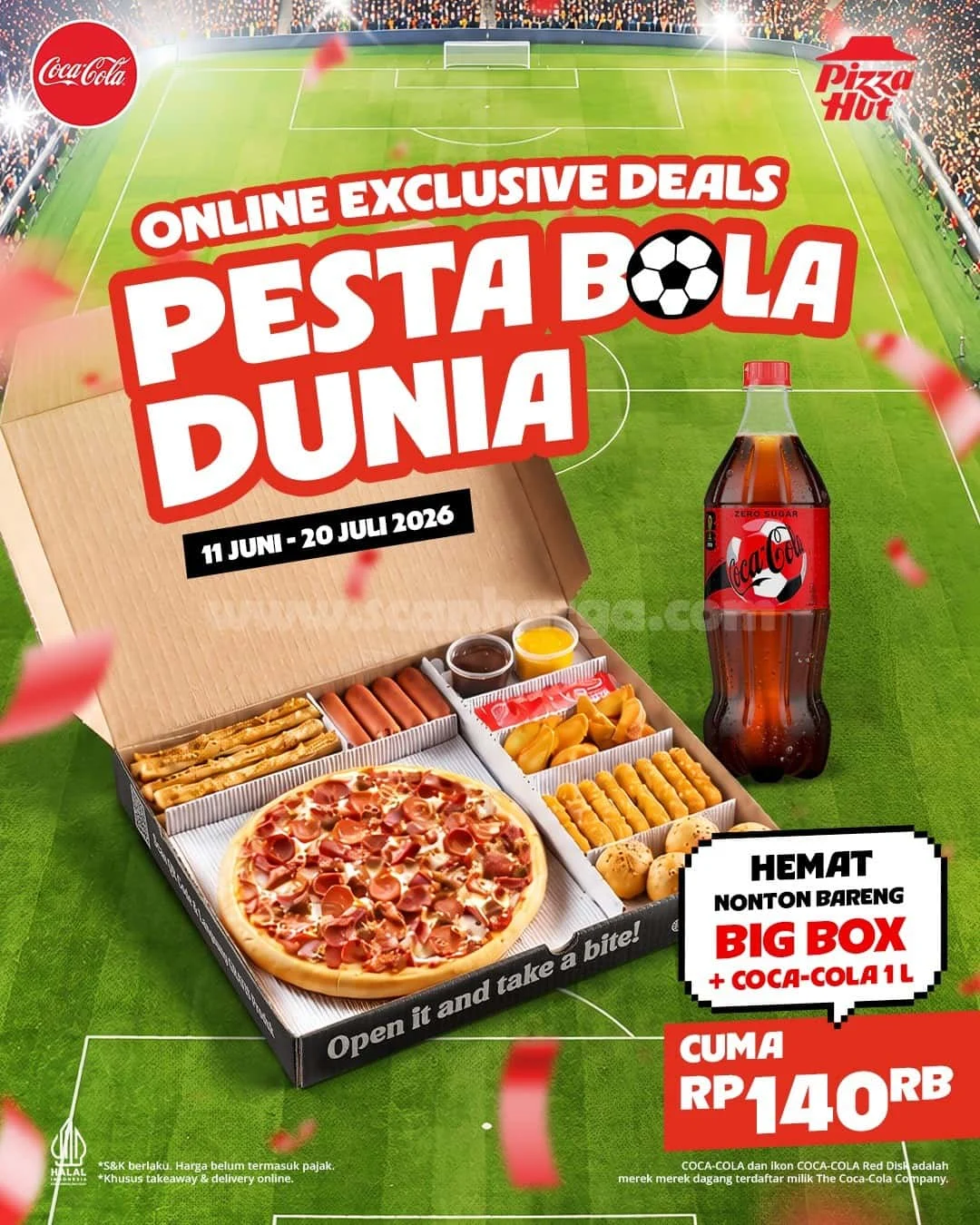 Pizza Hut Tawarkan Paket Nobar Hemat Rp 140 Ribu Spesial Piala Dunia 2026