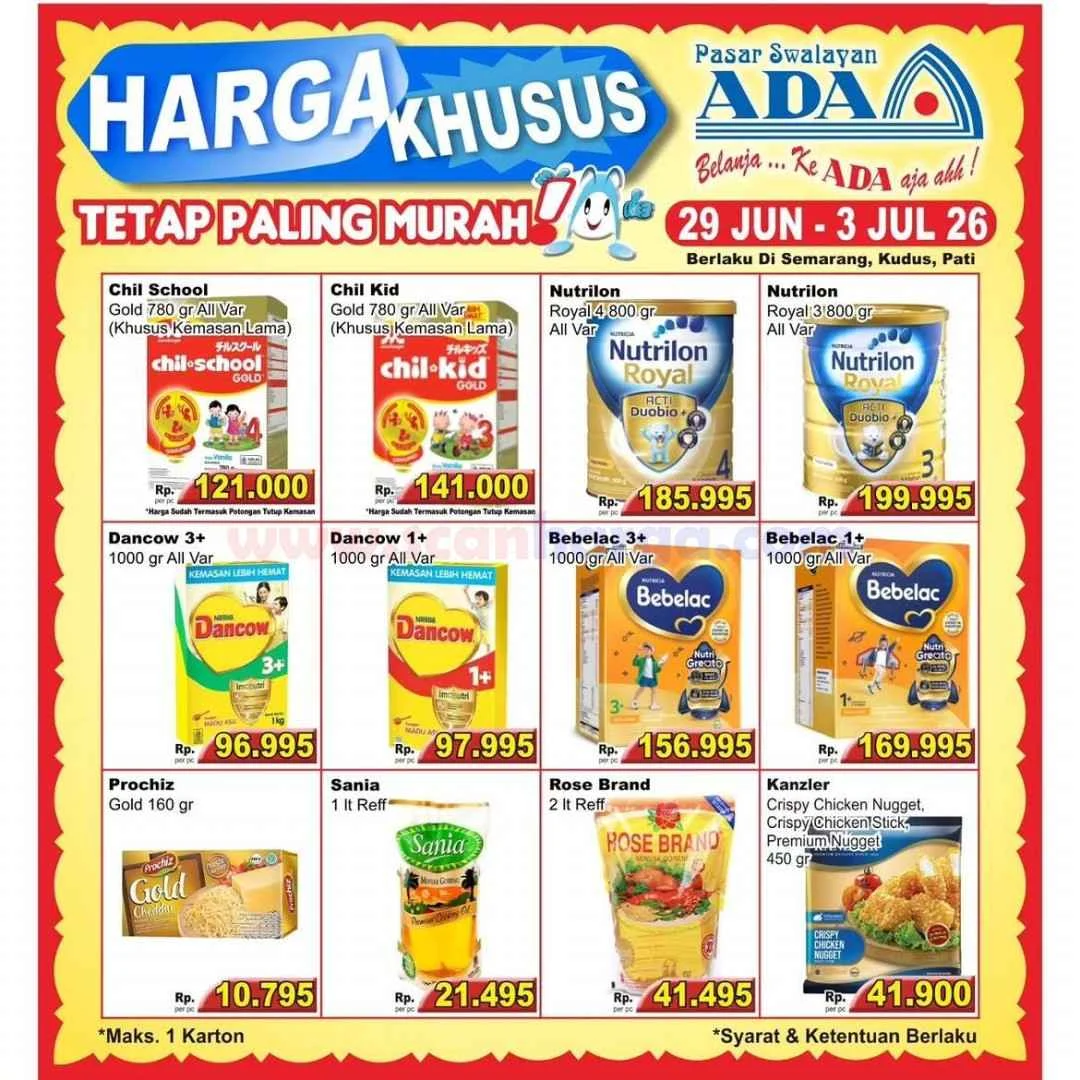 Promo Akhir Juni Ada Swalayan: Harga Spesial Weekday 29 Juni - 3 Juli 2026