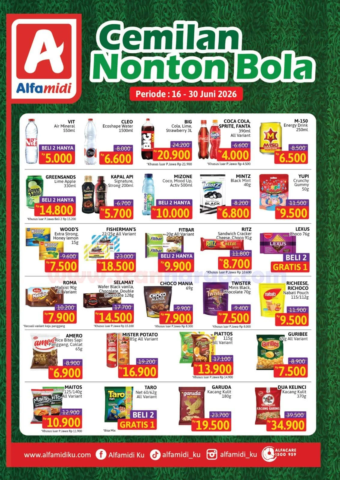Promo Alfamidi: Camilan & Minuman Nonton Bola Hemat (16-30 Juni 2026)