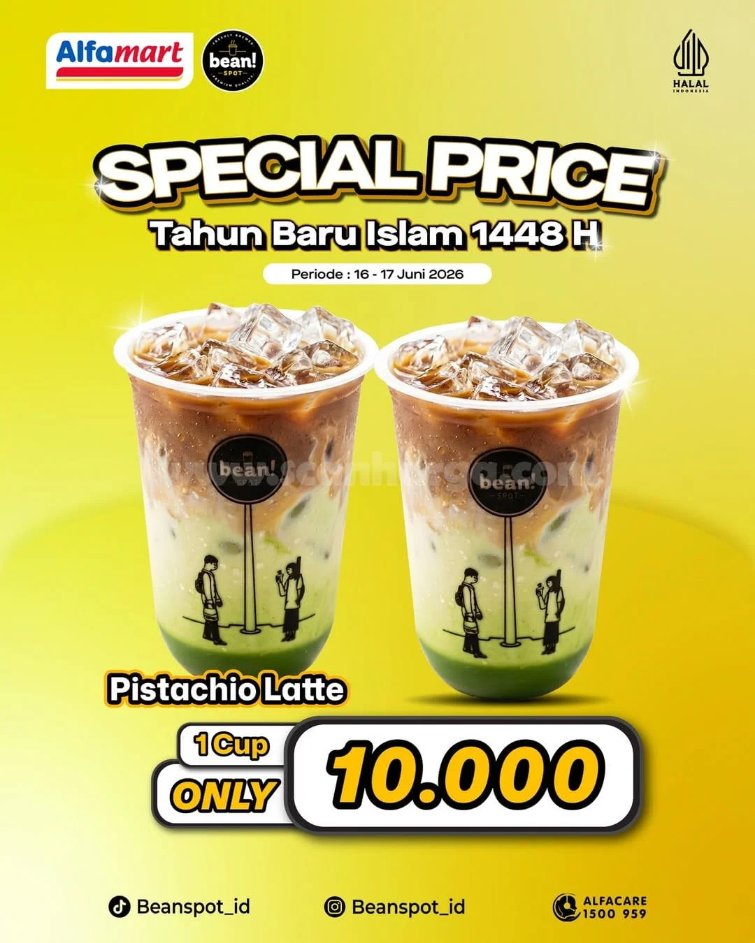 Promo Beanspot: Pistachio Latte Spesial Tahun Baru Islam Rp 10.000