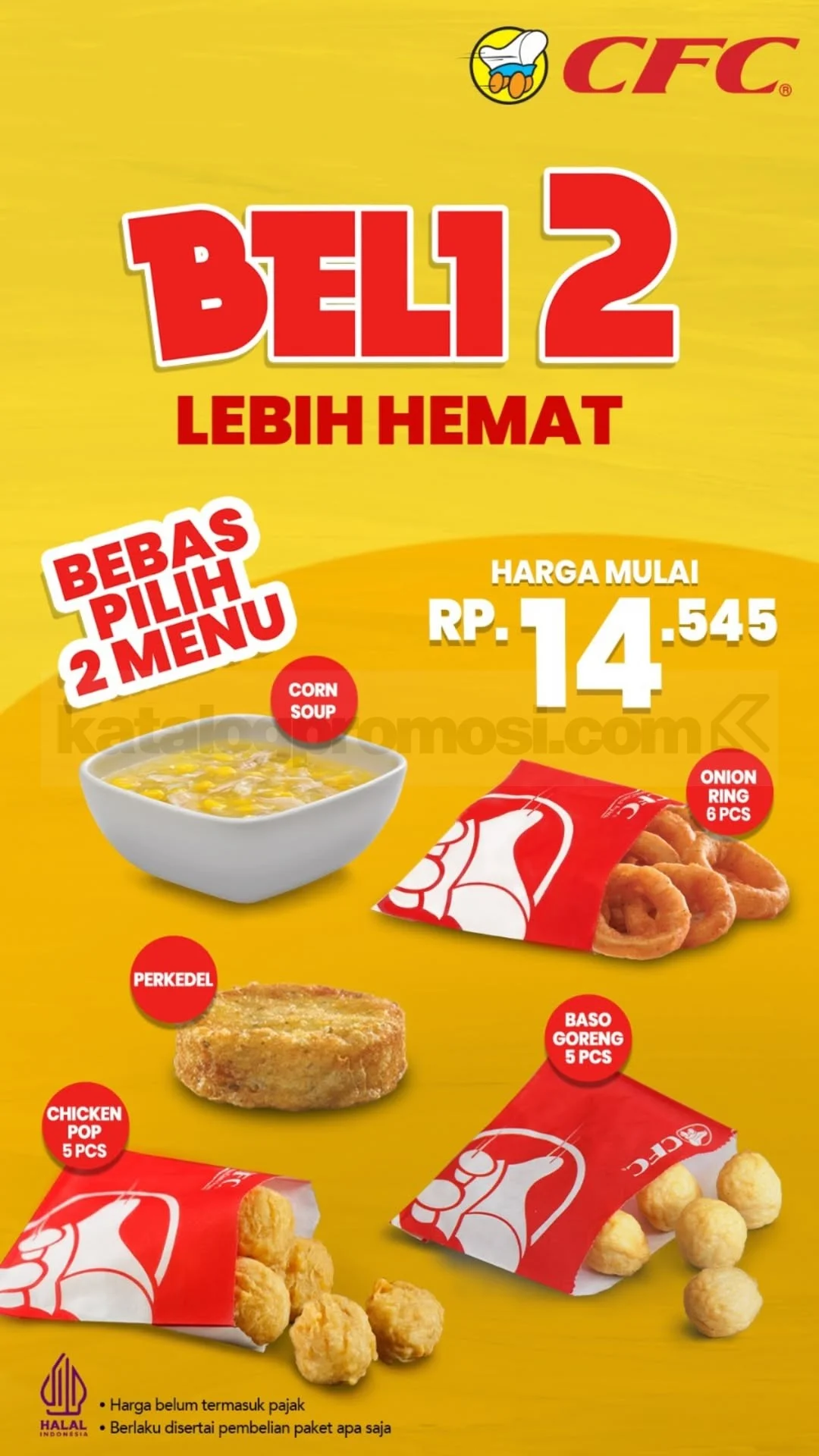 Promo CFC: 2 Menu Favorit Mulai Rp 14.545, Hemat Banget!