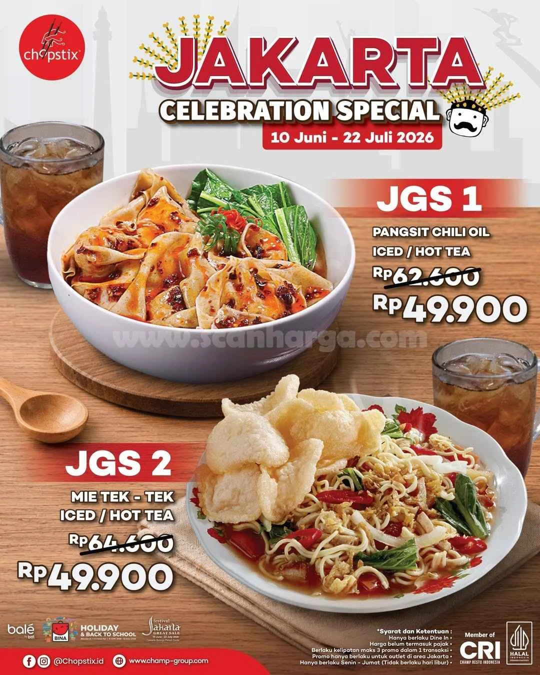 Promo Chopstix: Paket JGS Spesial HUT Jakarta Mulai Rp 49.900